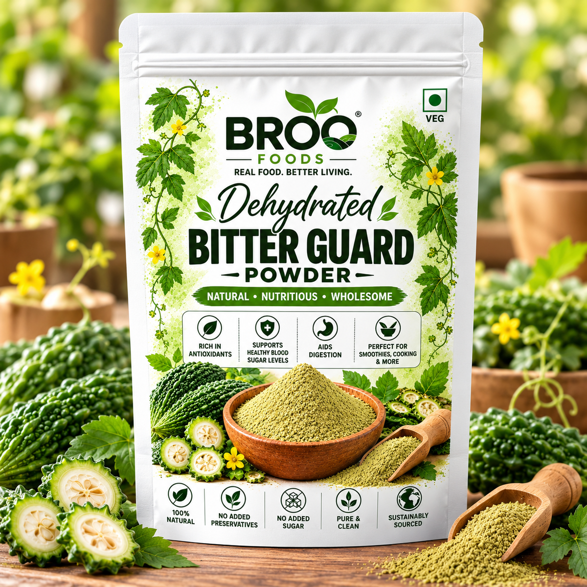 Dehydrated Bitter Gourd Powder (Karela)