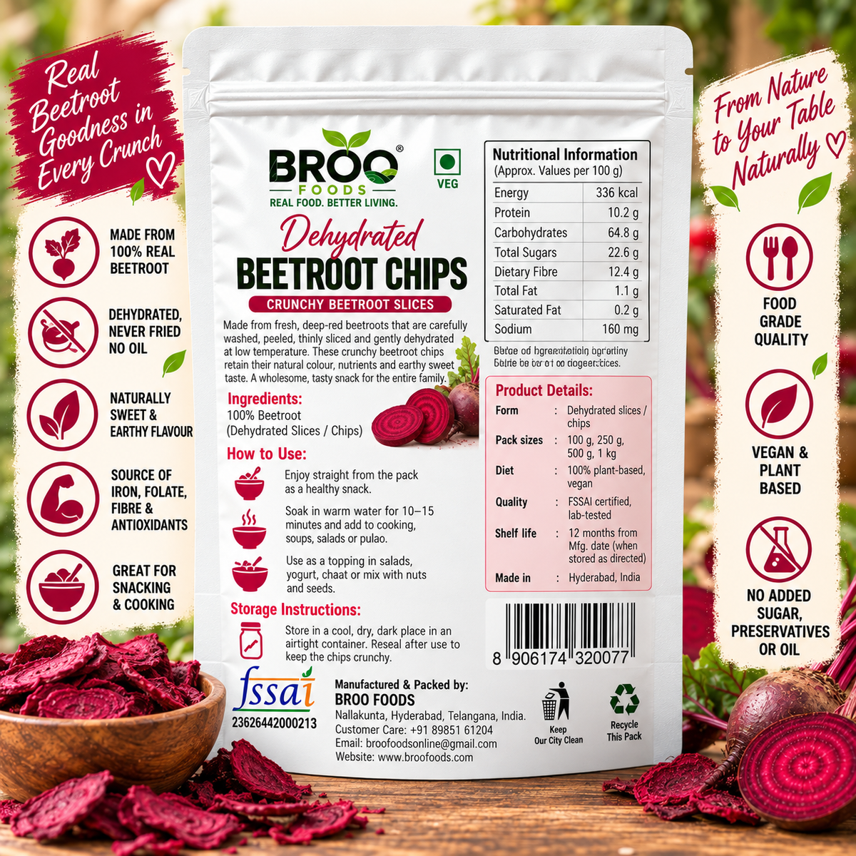 Dehydrated Beetroot