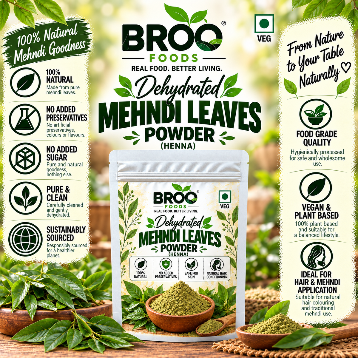 Mehandi Leaves Powder (Henna)