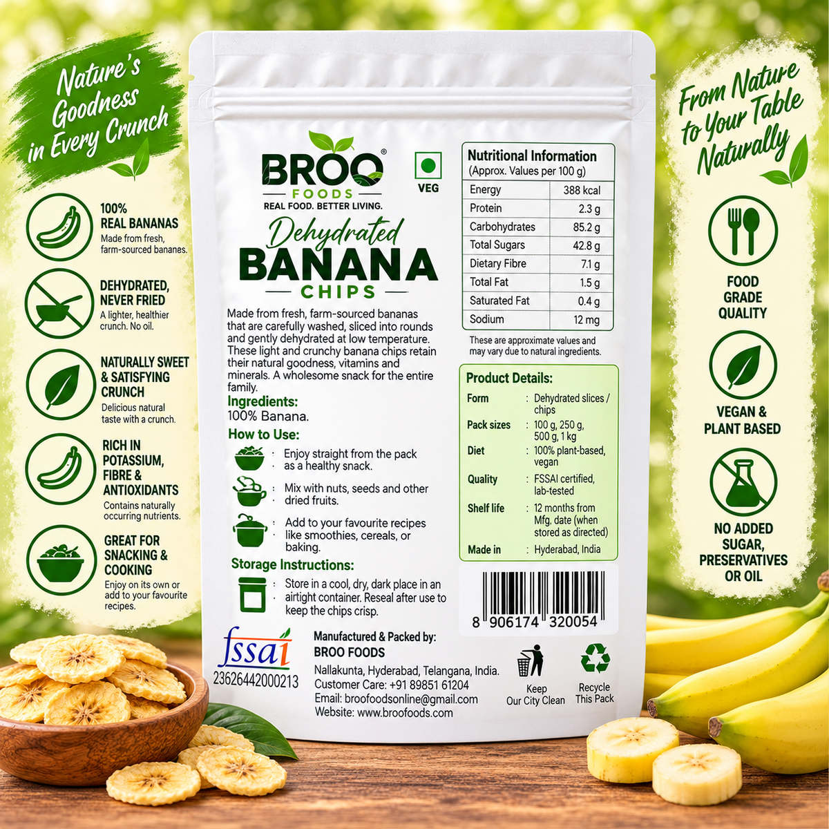 Dehydrated Raw Banana Chips
