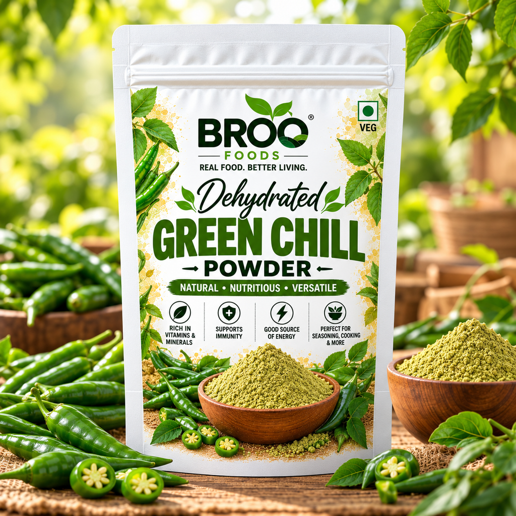 Dehydrated Green Chilli Powder (Pachi Mirchi)