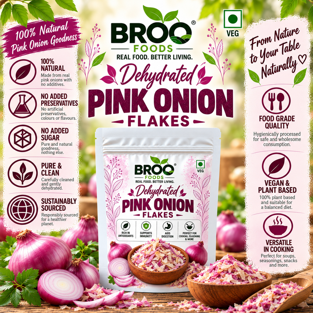 Dehydrated Pink Onion Flakes