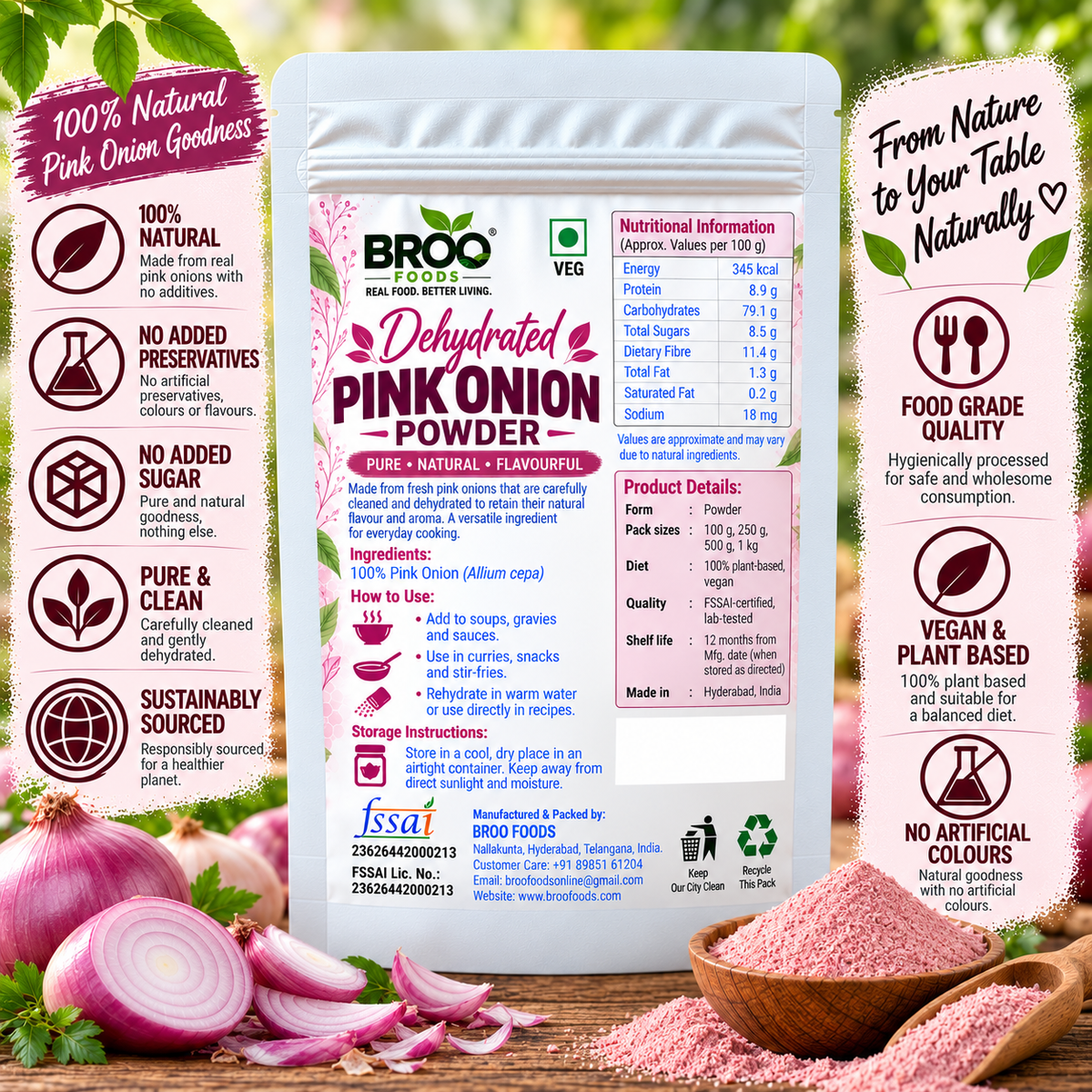 Dehydrated Pink Onion Powder