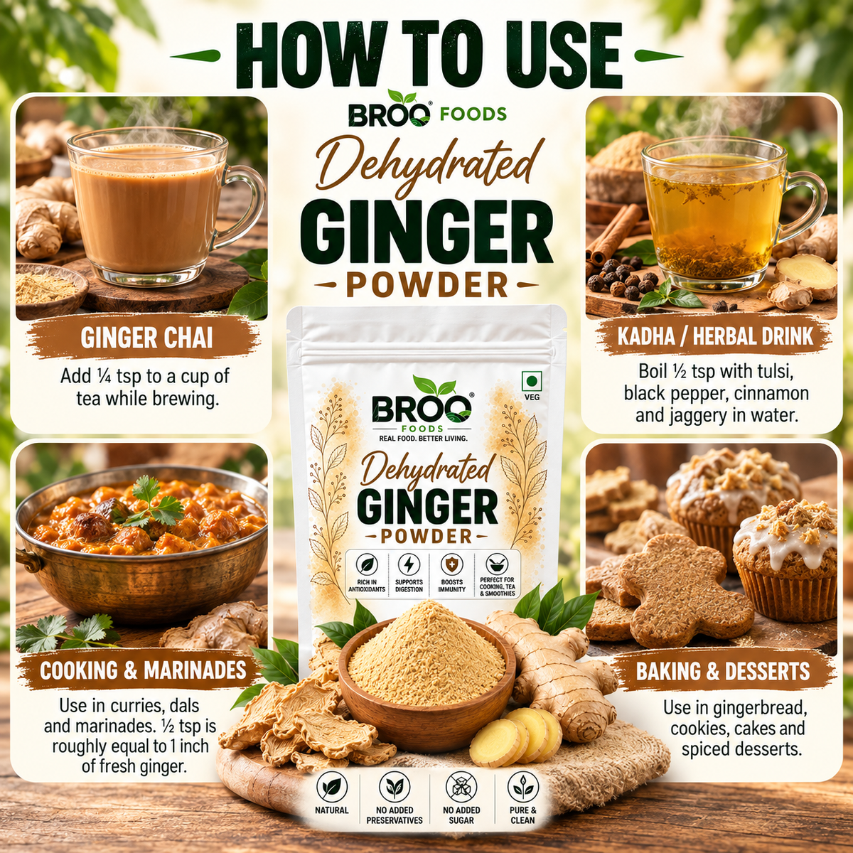 Dehydrated Ginger Powder (Sonth)