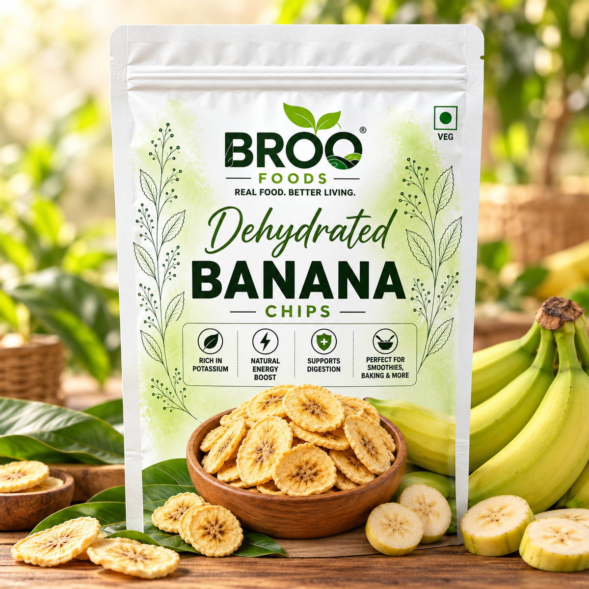 Dehydrated Raw Banana Chips