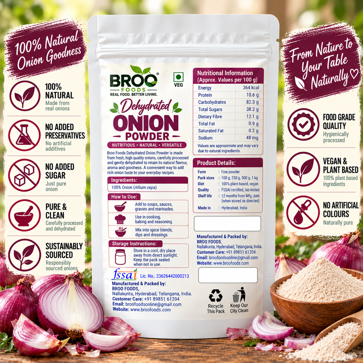 Dehydrated White Onion Powder