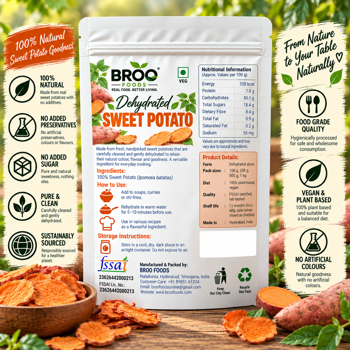 Dehydrated Sweet Potato