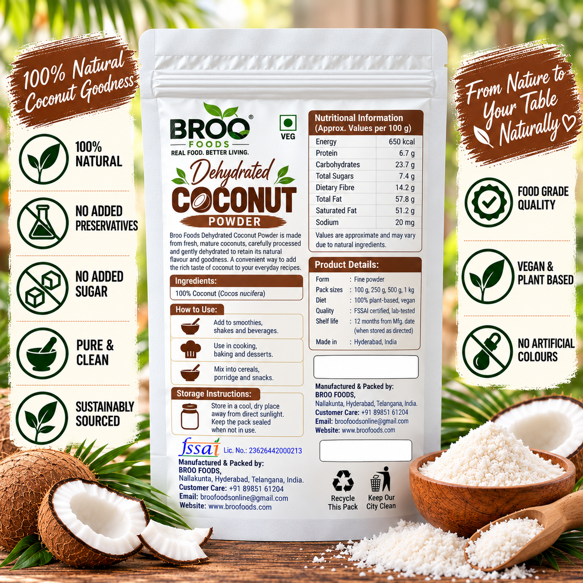 Dehydrated Coconut Powder