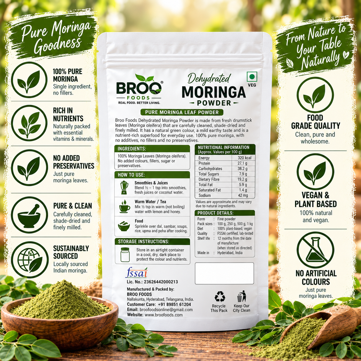 Dehydrated Moringa Leaves Powder