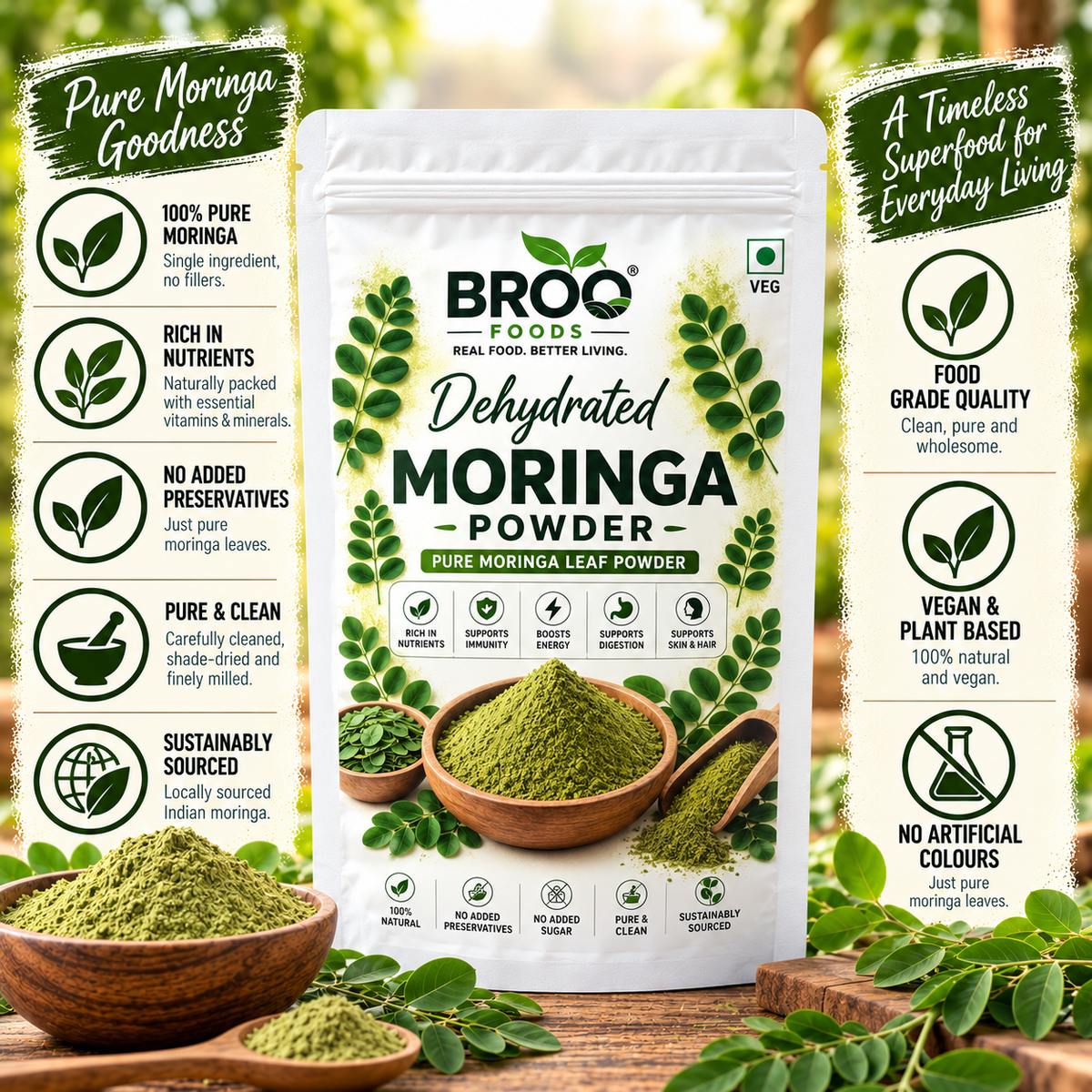 Dehydrated Moringa Leaves Powder