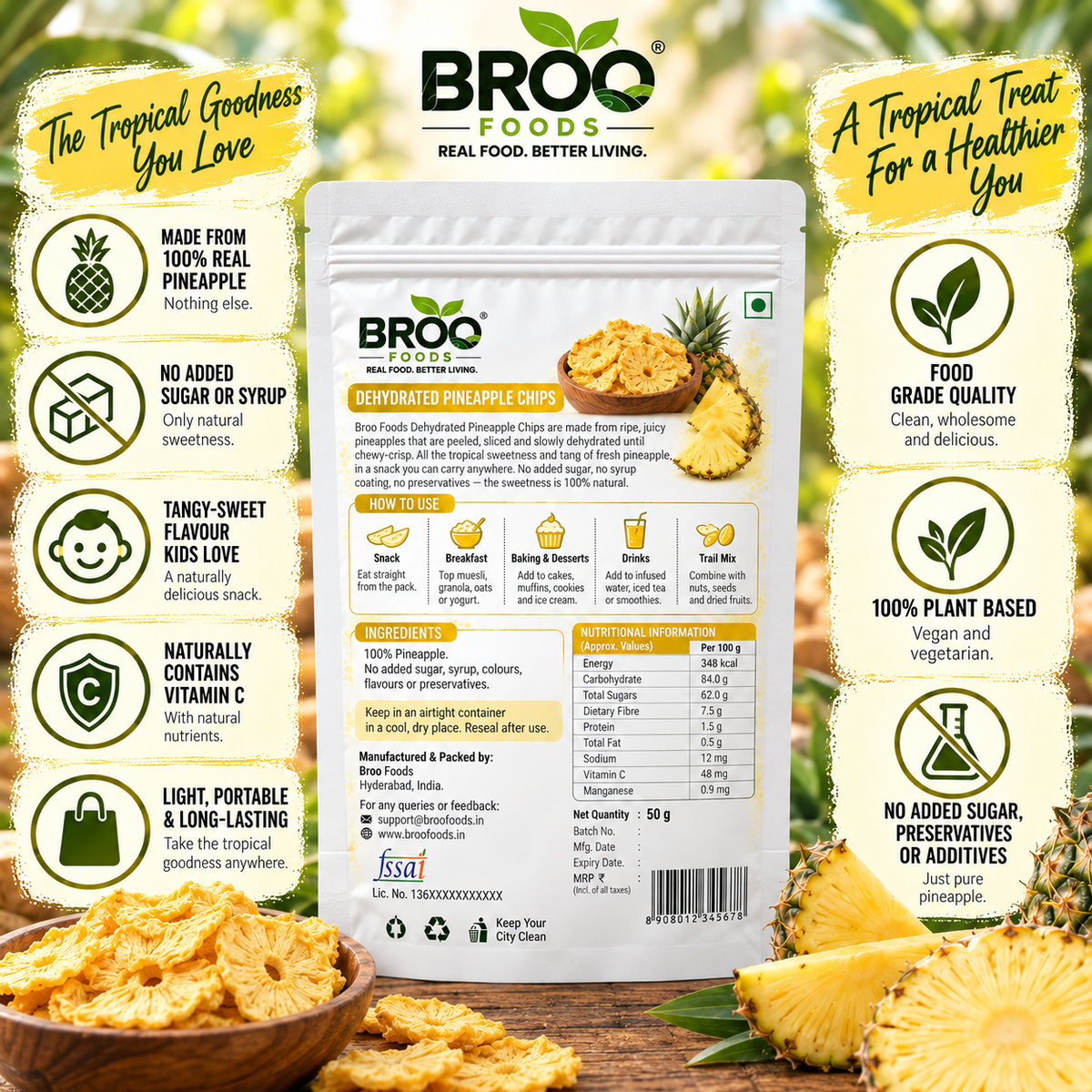 Dehydrated Pineapple Chips